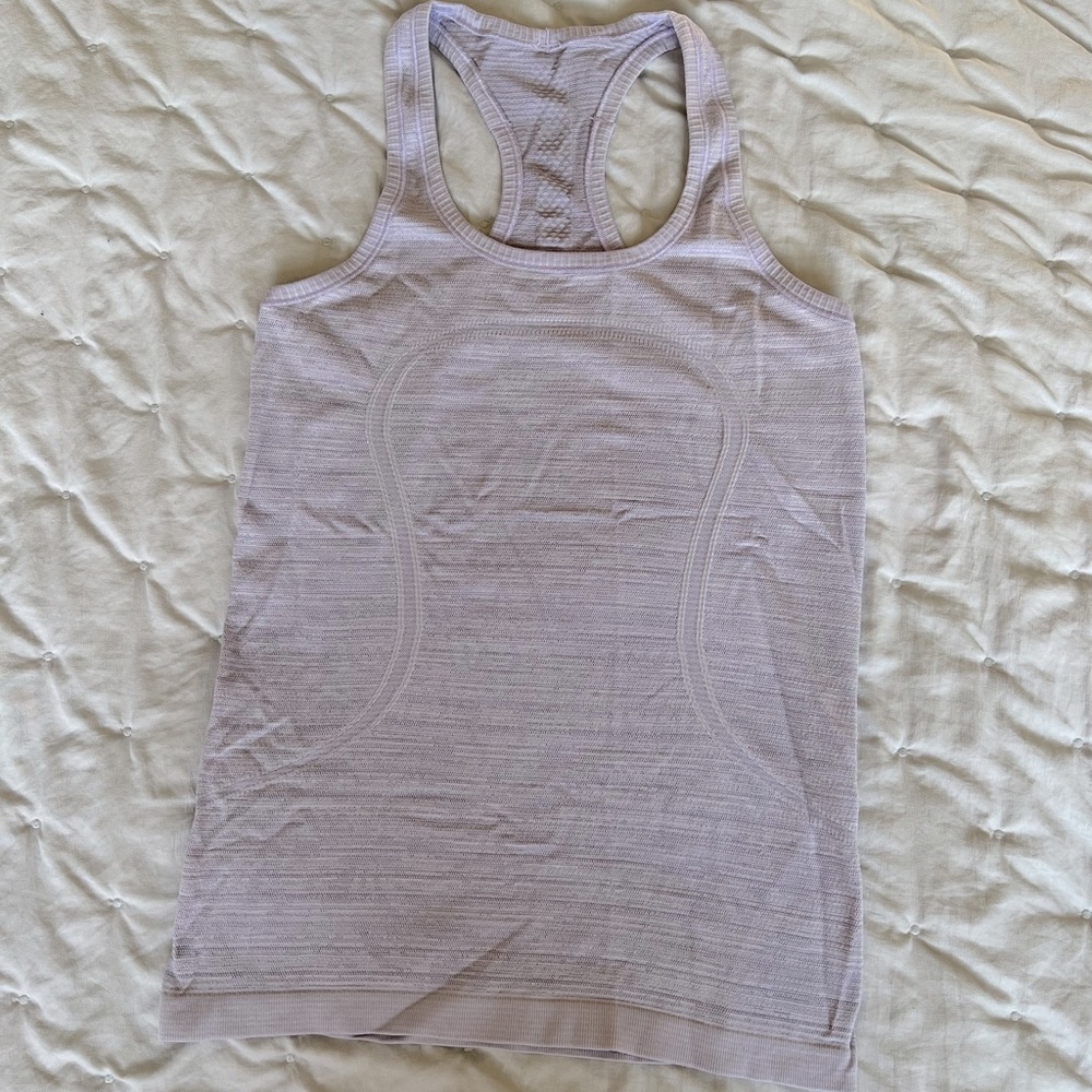 EUC Lululemon Light Purple size 6 Swiftly Tank